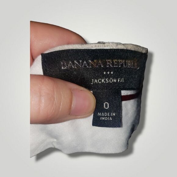 Banana Republic Jackson Fit Curved Flax Straight Leg Pant Size 0 - Picture 7 of 7